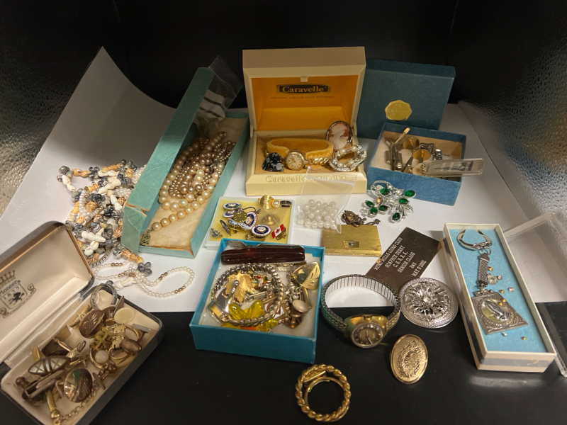 Vintage Large Boxed and Bagged Unsorted Jewelry Mix