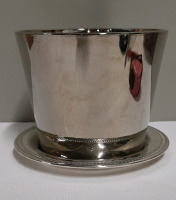 Vintage Ice Bucket and Under Plate