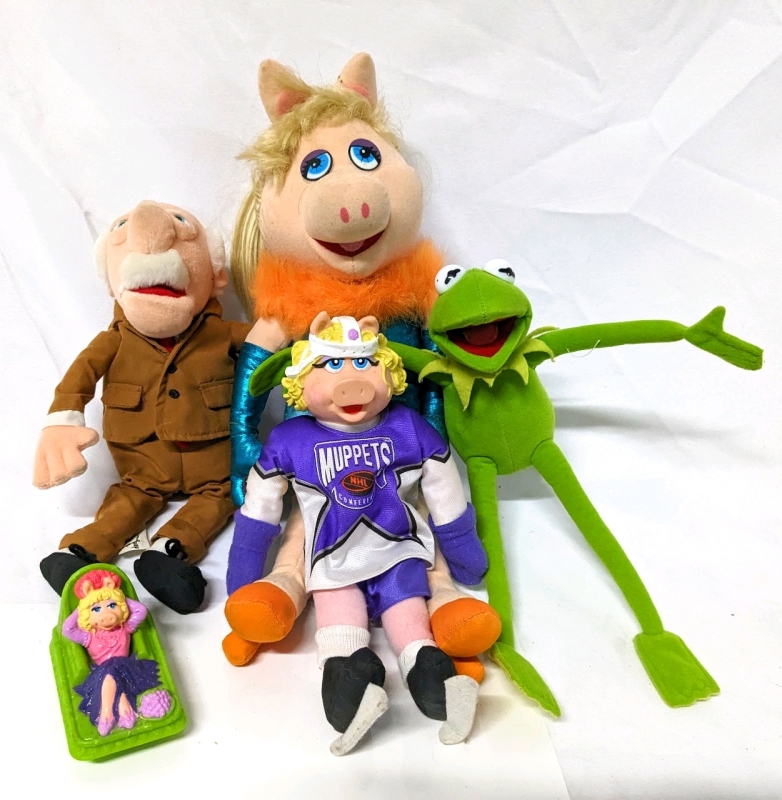 Vintage MUPPETS Toys: Miss Pggy, Kermit & Waldorf