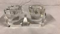 Rosenthal Crystal Candlesticks 2.5 inches tall