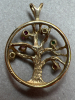 10K Yellow Gold Tree of Life Precious Gems Pendant - 3