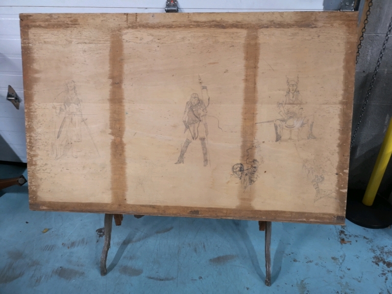 Large Vintage Drafting Table