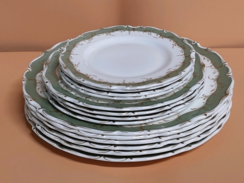 14 Vintage ROYAL DOULTON Plates - Fountain Bleau Pattern