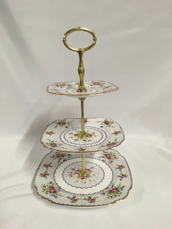 Royal Albert Petit Point 3 Tier Cake Plate