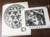 2 Vintage M.C. Escher Prints: Circle Limit IV &