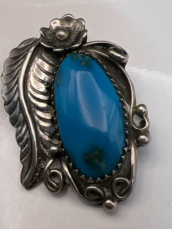 Southwest Sterling Silver Turquoise Pendant