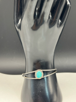 Vintage Southwest Silver Turquoise open Cuff Bracelet