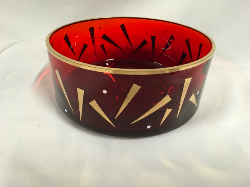 Bohemian Ruby Glass Bowl