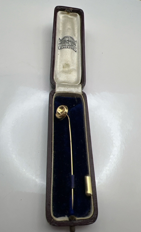 14K Gold Stick Pin in Vintage Box