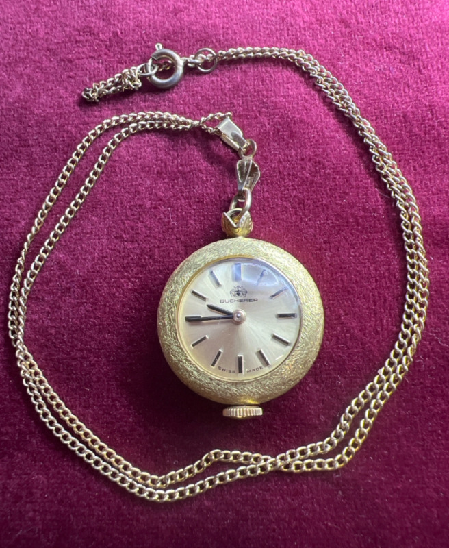 Ladies BUCHERER Pendant Watch working on Chain