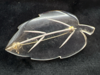 Lucite Leaf Brooch