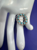 Antique Sterling Turquoise Brooch - 4