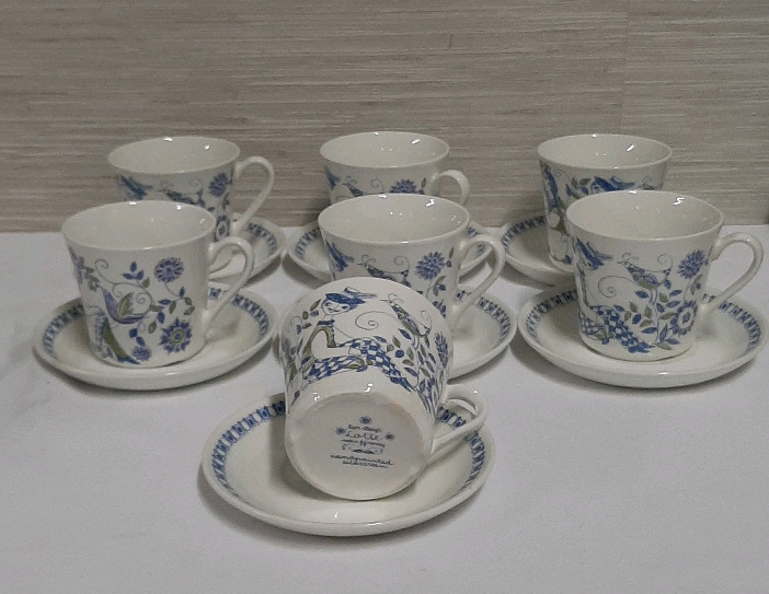 Vintage Figgjo Flint Lotte Cups and Saucers