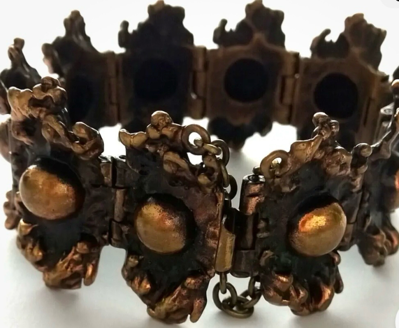 Brutalist Petti Sarpaneva Finland Bronze Bracelet