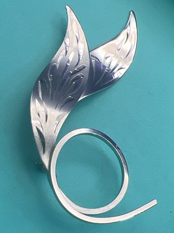 Bond Boyd Sterling Double Angel Wing Brooch