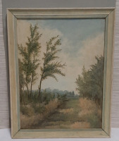 Vintage English Oil on Board