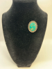 Sterling and Turquoise Southwest Native Brooch - 4