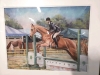 Artist signed Pastel Framed - Dressage Scene - 3