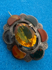 Antique Scottish Agate Pebble Brooch - 5