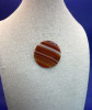 Antique Large Round Agate Brooch - 4