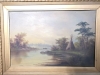 Antique Victorian Oil on Canvas of Native Encampent - unsigned - 3