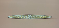 Art deco Enamel and Sterling Brooch