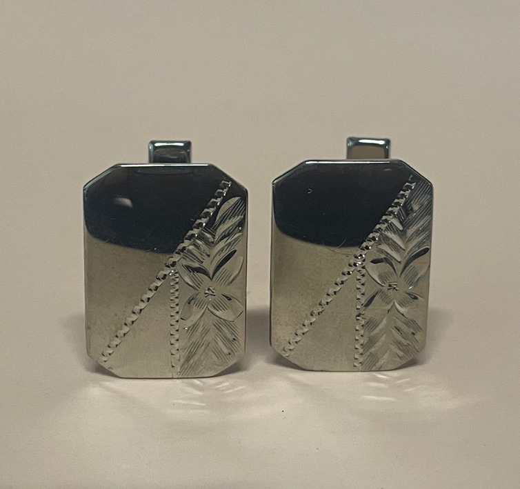 Sterling silver cuff links