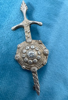 Sterling Glasgow 1957 Sword Shield Pin