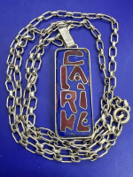 925 Sterling Enamel Pendant on Chain