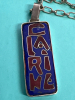 925 Sterling Enamel Pendant on Chain - 4