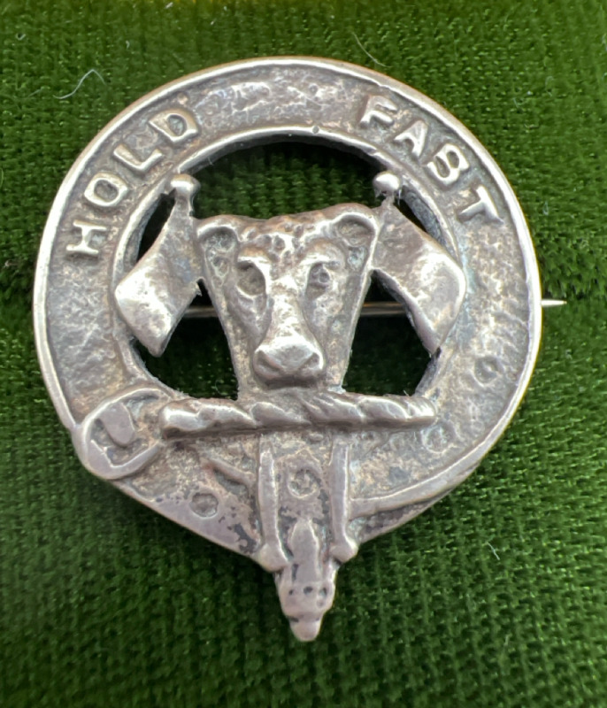 Scottish Silver Clan Badge Hold Fast