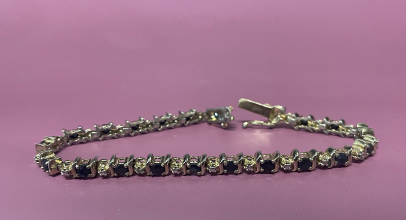 Sterling line bracelet 7.5” long