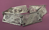 Silver Filigree Bracelet 8&rdquo; long