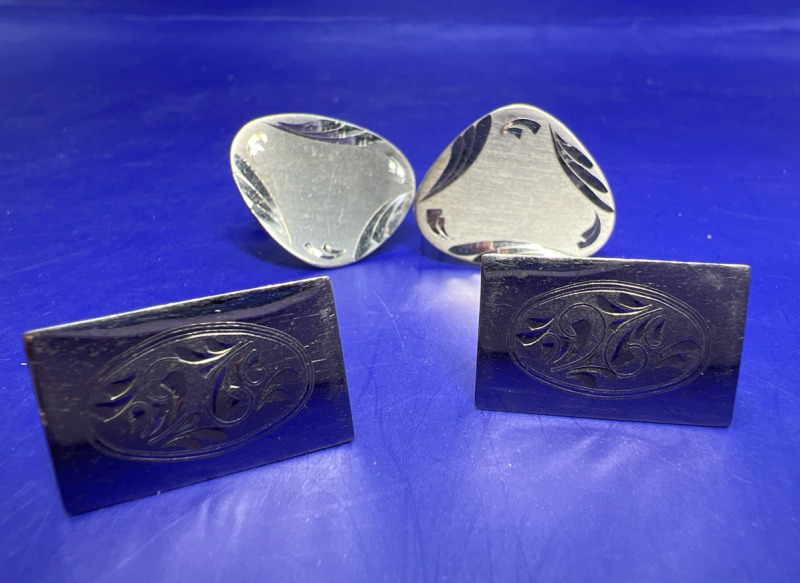 Two Sets of Sterling Sulver Cuff Links