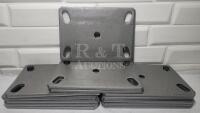 Heavy Duty Steel Plates , 6 1/4"&times;4.5"&times;6mm - 13 Plates - New