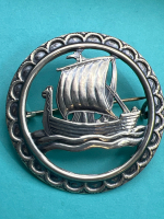 Viking Ship Round Brooch