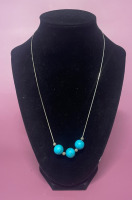 Sterling silver necklace with turquoise beads