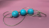 Sterling silver necklace with turquoise beads - 2