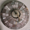 Stain Glass Ceiling Light Fixture . Measures 24" diameter & 15" Tall . Pre-owned - 5
