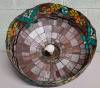 Stain Glass Ceiling Light Fixture . Measures 24" diameter & 15" Tall . Pre-owned - 6