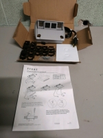 BYRNE Interport In Desk Power Data Center - 2 Power Outlets & 2 Empty Ports - Color: Silver Mica