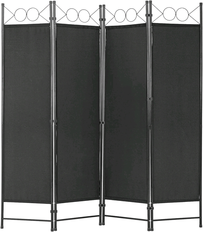 Costway 4-Panel 6' Room Divider Folding Privacy Screen w/Steel Frame - New in Box