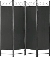 Costway 4-Panel 6' Room Divider Folding Privacy Screen w/Steel Frame - New in Box