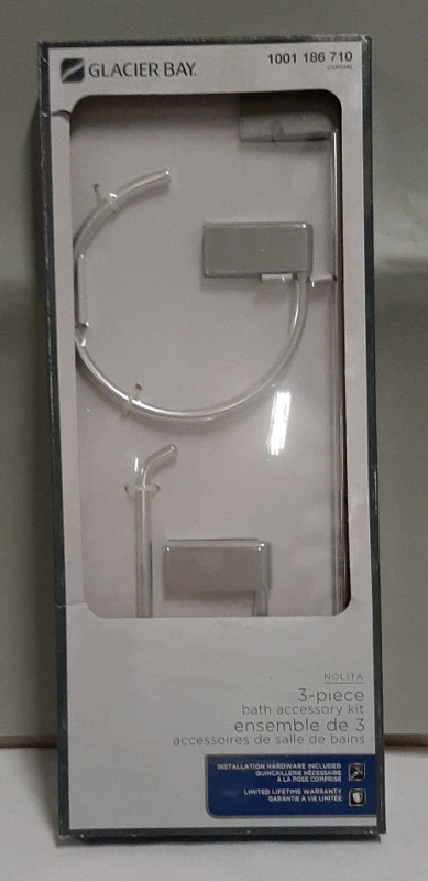 New Glacier Bay 3 Piece Bath Accessory Kit #1001 186 710