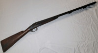 Antique Percussion Double Barrel Black Powder Muzzle Loader . Missing Hammer , Wall Hanger