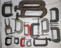 15 C-Clamps , Various Sizes & Various Size Throat Depth - Pre-owned