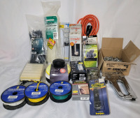 Handyman Lot : Zip Ties , Hex Keys , Extension Cord , Staple Gun , Electrical Wire +++