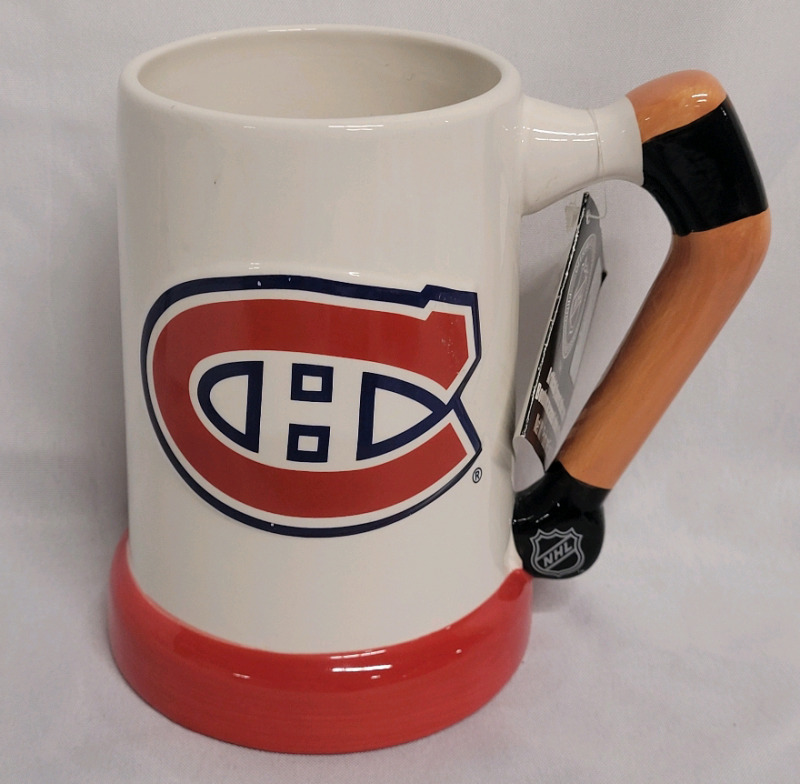Montreal Canadians Ceramic Mug , measures 6 1/4" tall . No chips or cracks