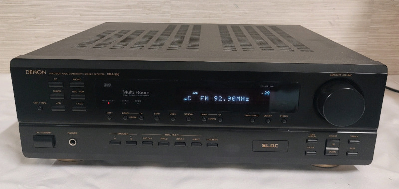 Denon DRA-395 Precision Audio Component / Stereo Receiver . Tested , Powers Up