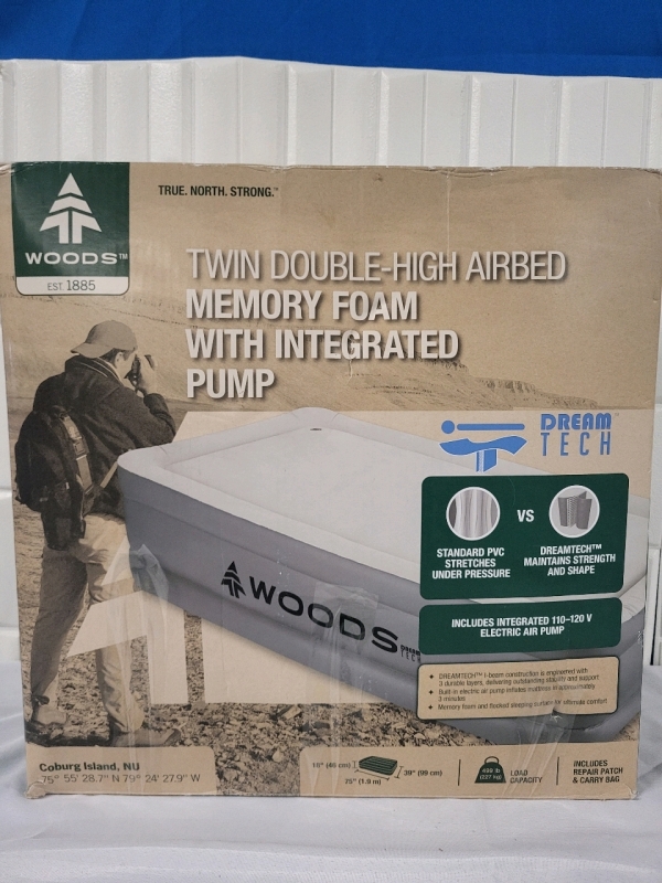 Woods Self Inflating Double Air Mattress
